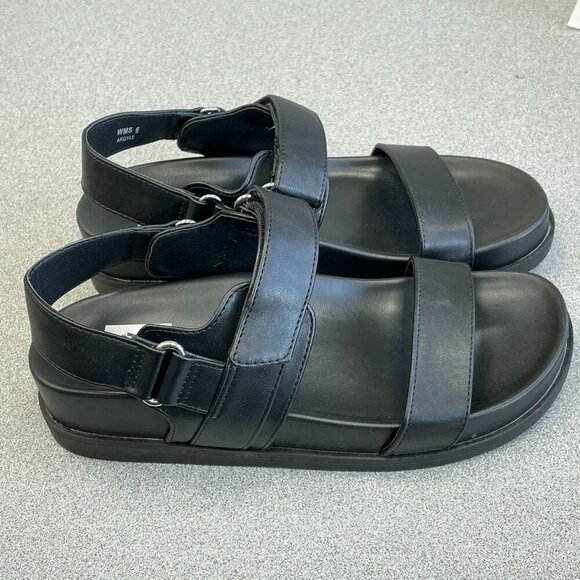 NWOT Dolce Vita Argyle Black Platform Sandals Women's Size 6 - Picture 1 of 7